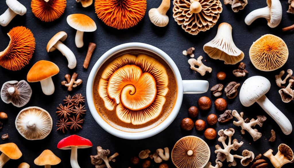 different types of mushrooms in mushroom coffee