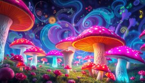 creating a music playlist for a mushroom trip